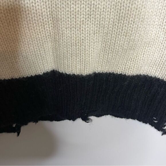 Sandrine Rose x Recycled Karma Anchor Cashmere Sweater - Black and White Stripes - Picture 6 of 11